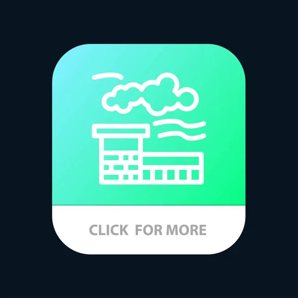 Fabrik, Industrie, Landschaft mobile App-Taste. Android und iOS — Stockvektor