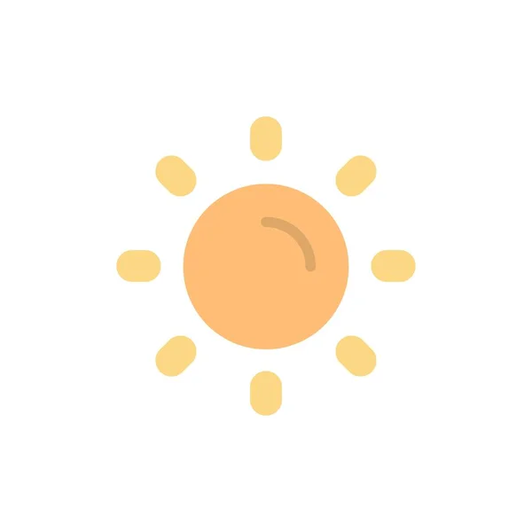 Fényerő, Light, Sun, Shine lapos szín Icon. Vektoros ikon Bann — Stock Vector