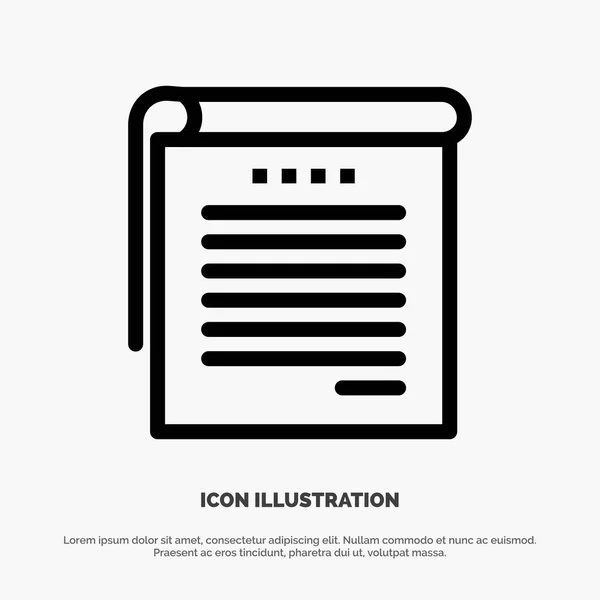 Estudiante, Notas, Libros, Notas del estudiante Icono de línea vectorial — Vector de stock