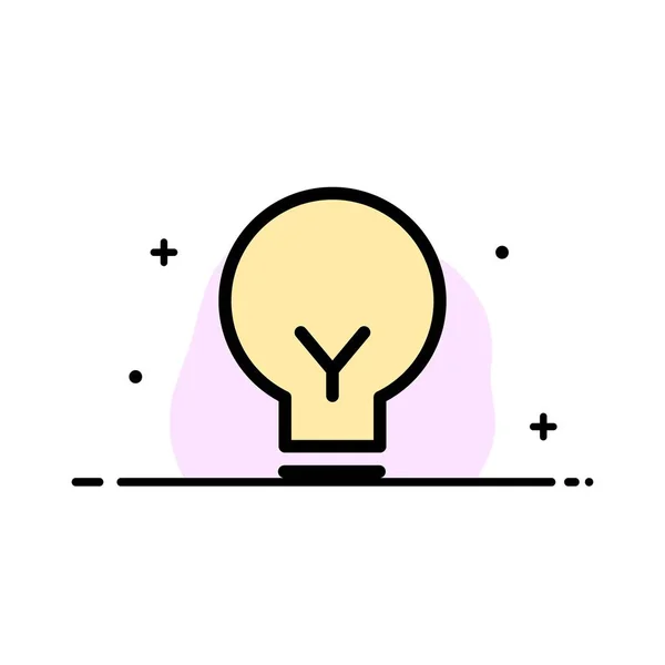 Light, Bulb, Basic, Ui Business Flat Line Filled Icon Icon Vector Ba — стоковый вектор