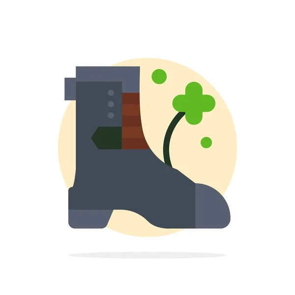 Boty, Boot, Irsko abstraktní kruh pozadí barva ikona — Stockový vektor