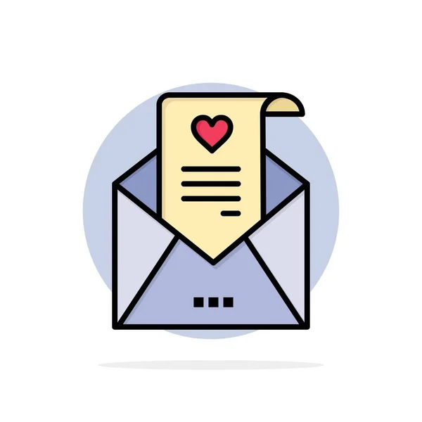 Mail, Love Letter, Proposal, Wedding Card Abstract Circle — стоковый вектор