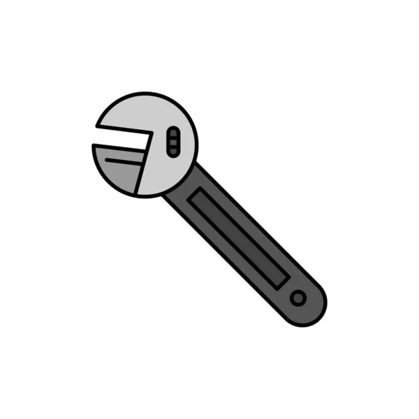 Κλειδί, επιλογή, εργαλείο, κλειδί, εργαλείο επίπεδη χρώμα εικονίδιο. Διάνυσμα ICO — Διανυσματικό Αρχείο