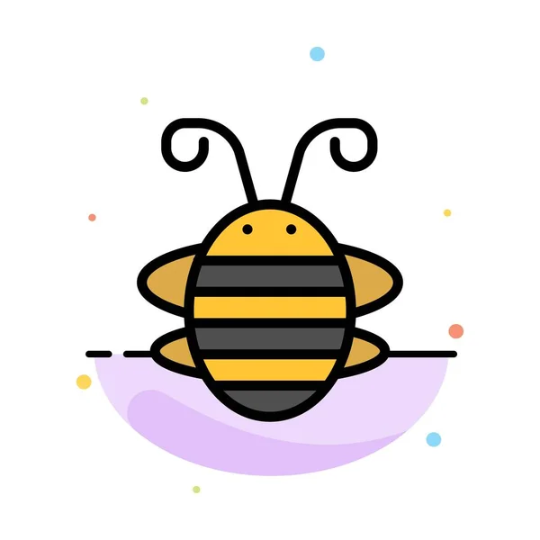 Bee Insect, Beetle, Bug, Ladybird, Ladybug Abstract Flat Color I — Stock Vector