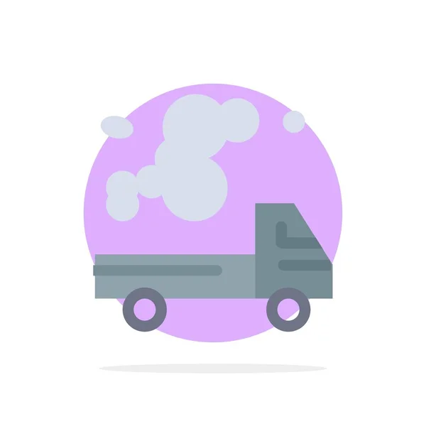 Automobile, Camion, Émission, Gaz, Pollution Résumé Cercle Retour — Image vectorielle