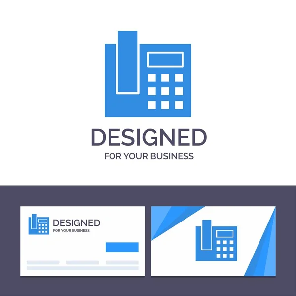 Modelo de cartão de visita criativo e logotipo Telefone, Telefone, Chamada —  Vetores de Stock