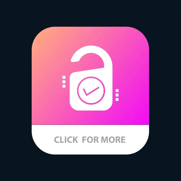 Etiqueta, Venda, Hotel, Assine Mobile App Icon Design — Vetor de Stock