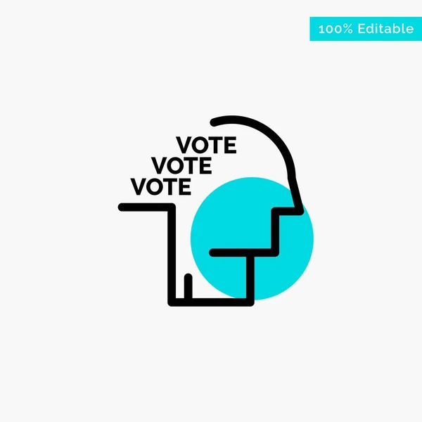 Votación, Elección, Votación, Referéndum, Discurso turquesa acentuar c — Archivo Imágenes Vectoriales