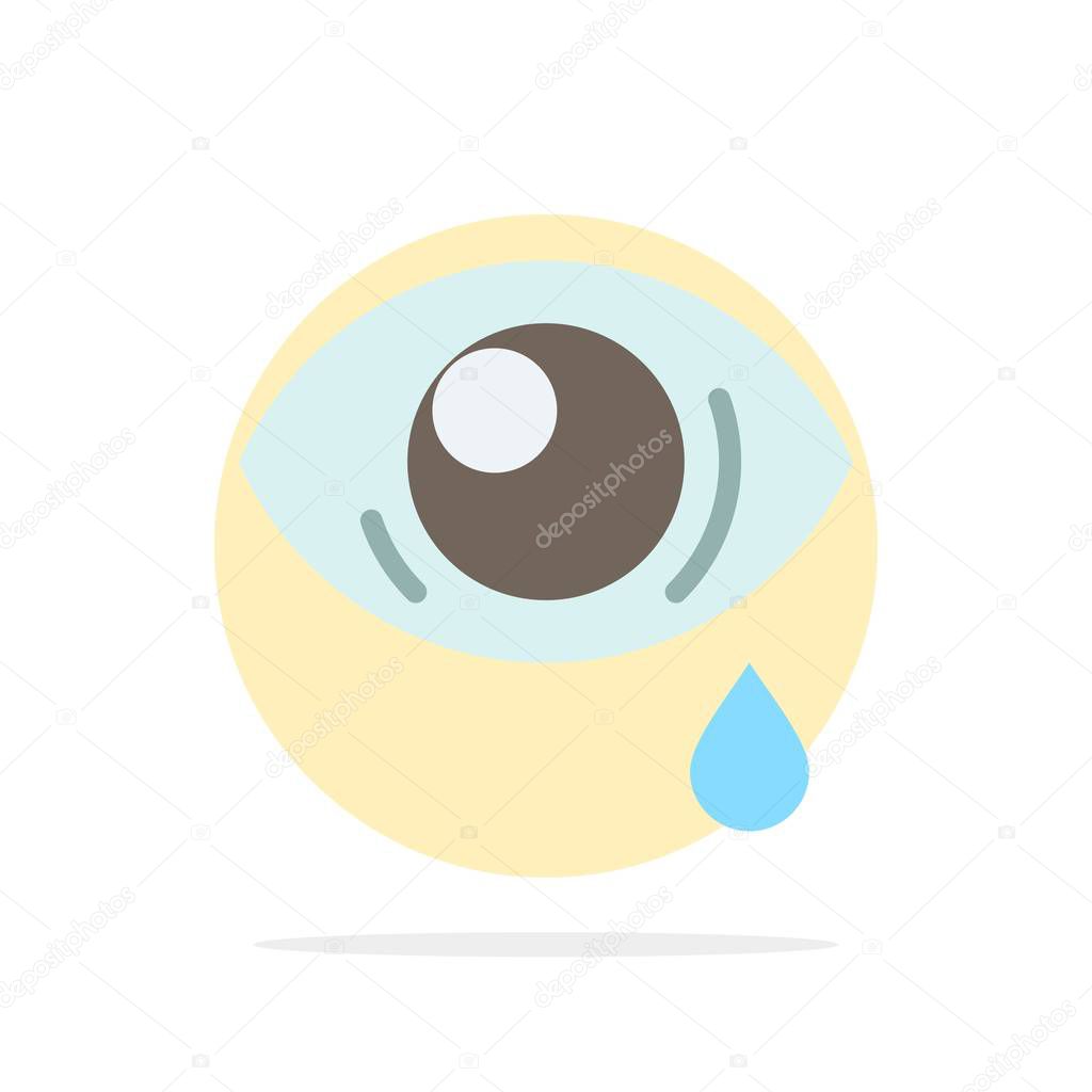 Eye, Droop, Eye, Sad Abstract Circle Background Flat color Icon