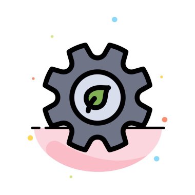 Eko, Ekoloji, Enerji, Çevre Soyut Düz Renk Simgesi Templ