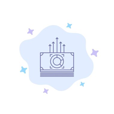 Para, Paket, Bucks, Transfer Mavi Simge Soyut Bulut Backg