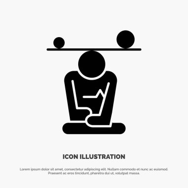 Denge, Konsantrasyon, Meditasyon, Zihin, Farkındalık katı Glyp