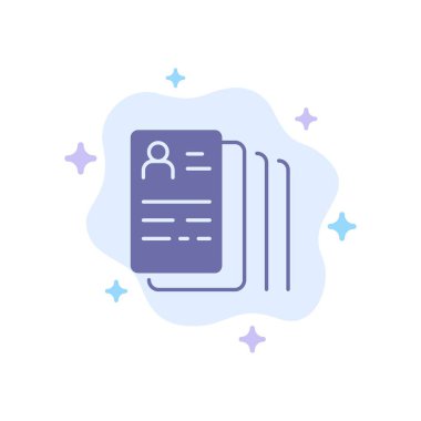 Belge, Bul, İş, Soyut Bulut Backgrou Mavi Simge Ara