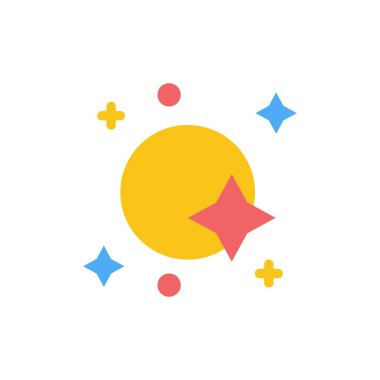 Astronomi, Galaksi, Uydu, Uzay, Uzay Gemisi Düz Renk Simgesi.