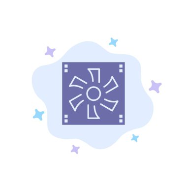 Soğutucu Fan, Bilgisayar, Soğutucu, Cihaz, Soyut Fan Mavi Simge 