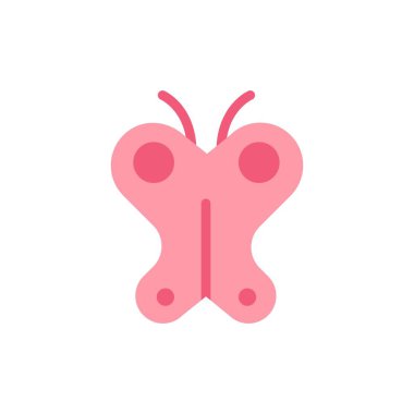 Hayvan, Kelebek, Paskalya, Doğa Yassı Renk Simgesi. Vektör simgesi 