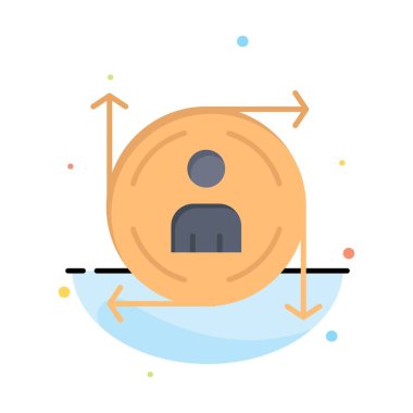 Kullanıcı, Predication, Ok, Yol Soyut Düz Renk Simgesi Şablonu