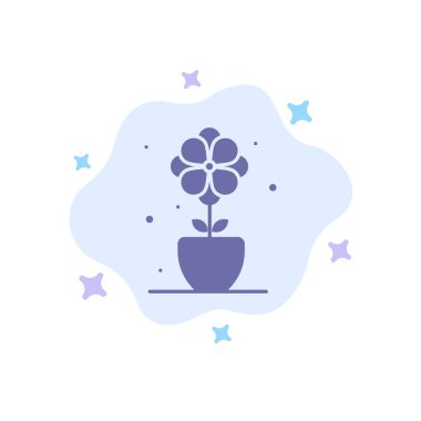 Çiçek, mevcut, lale, bahar mavisi soyut bulut backg simgesi