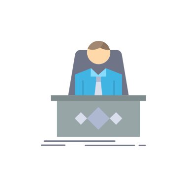 oyun, patron, efsane, Usta, CEO düz renk simge vektör