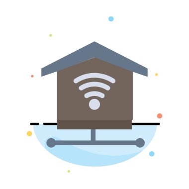 Güvenlik, İnternet, Sinyal Soyut Düz Renk Simgesi Şablonu