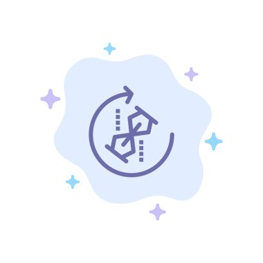 Bulmaca, tekrarla, geri dönüşüm, bulmaca, Joint Blue Icon üzerinde soyut clo