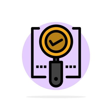 Keşfet, Bul, Büyüteç, Tamam, Arama Soyut Daire Arka Planı 