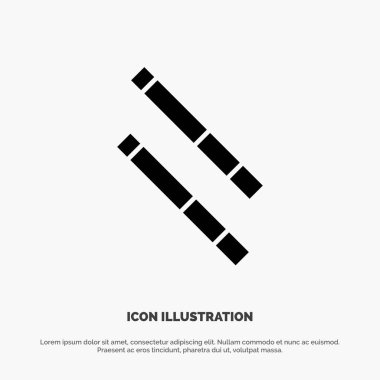 Bambu, Stick katı Glyph Simgesi vektör