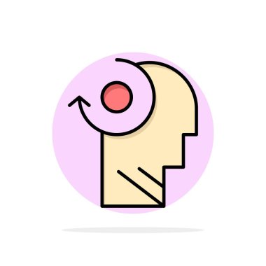 Açık, Zihin, Your, Head Abstract Circle Arka Plan Düz renk Ic