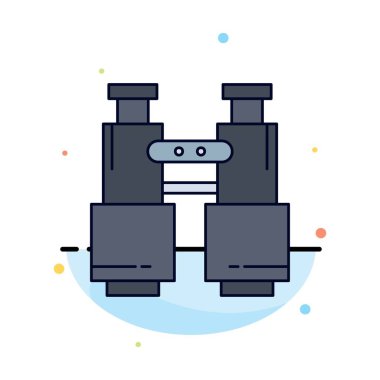 dürbün, bulmak, arama, keşfetmek, Düz Renk Simge Vecto kamp