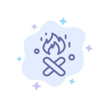 Yangın, Yangın Yeri, Soyut Bulut Arka Plan Üzerinde Kanada Mavi Simge