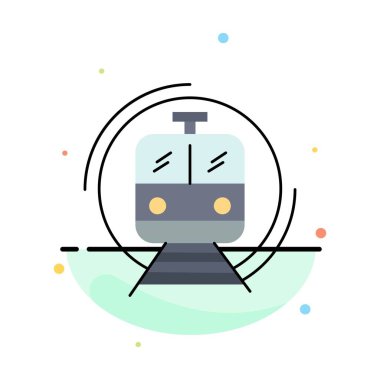 metro, tren, akıllı, toplu, ulaşım Düz Renk Simge Vektör
