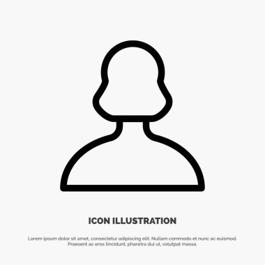 Avatar, Girl, Person, Kullanıcı Satırı Simgesi Vektörü