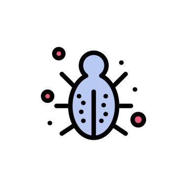 Bug, Internet, ağ, koruma, güvenlik düz renk simgesi. V