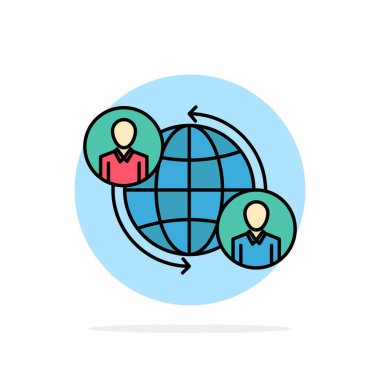 Bağlı, Bağlantılar, Kullanıcı, İnternet, Global Soyut Daire B