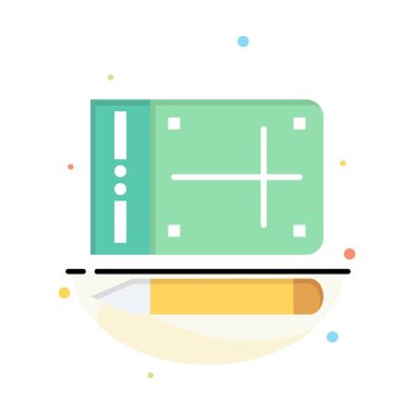 Mobil, Kalem, Online, Eğitim Soyut Düz Renk Simge Templ