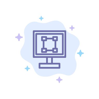 Kırpma, Grafik, Tasarım, Program, Uygulama Mavi Simge Abstra