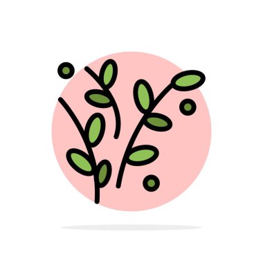 Yaprak, Doğa, Bitki, Bahar Soyut Daire Arka Plan Düz colo