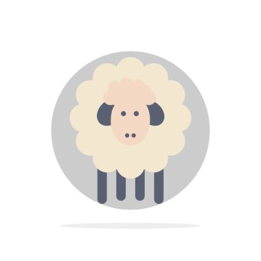 Paskalya, Kuzu, Koyun, Bahar Soyut Daire Arka Plan Düz colo