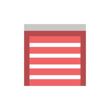 Kapı, Şehir, İnşaat, Ev Düz Renk Simgesi. Vektör simgesi ba