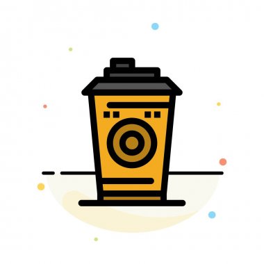 Kahve, Kupa, Starbucks, Siyah Kahve Soyut Düz Renk Simge Te