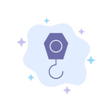 Soyut Bulut Arka Planda İnşaat, Vinç, Kanca Mavi Sonu