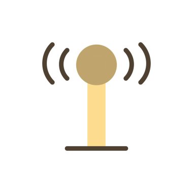 Servis, Sinyal, Wifi Düz Renk Simgesi. Vektör simgesi afiş Templ