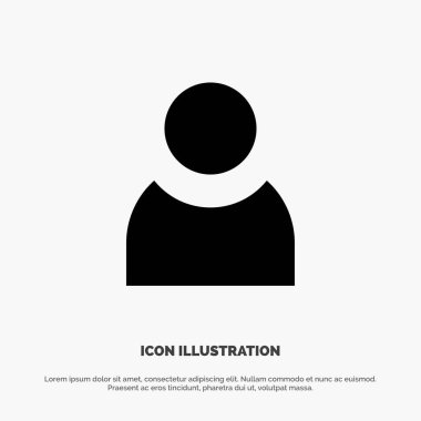 Avatar, Kullanıcı, Temel katı Gph Simgesi vektör