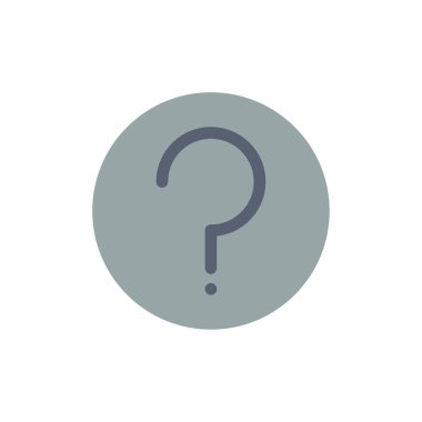 Temel, Yardım, Ui, Mark Düz Renk Simgesi. Vektör simgesi afiş Templ