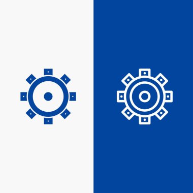 İnşaat, İnşaat, Ayar Hattı ve Glifler Katı simgesi Mavi b