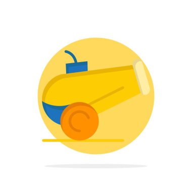 Canon, Silah Soyut Daire Arka Plan Düz renk Simgesi