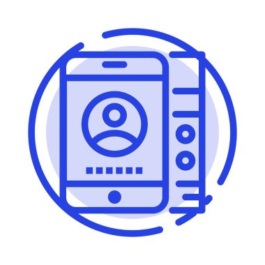 cep telefonu, Cep Telefonu, Servis, Telefon Mavi Noktalı Hat Hattı Simgesi