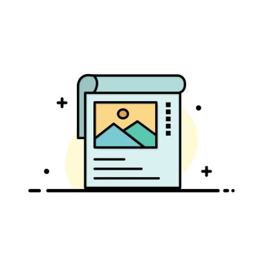 Duvar Kağıdı, Poster, Broşür İş Logo Şablonu. Düz Renk