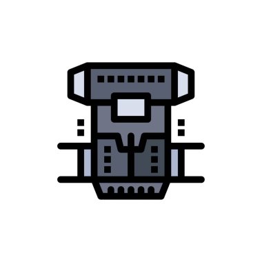 Kutu, Oda, Kriyojenik, Cryonics, Kriyoterapi Düz Renk Simgesi.