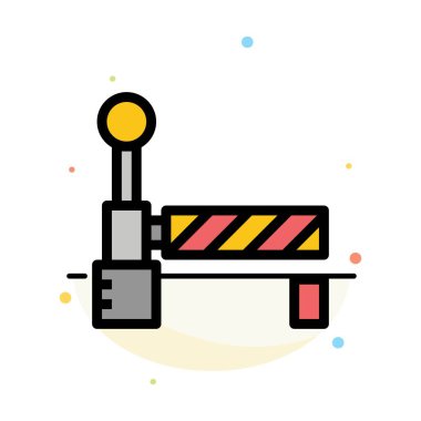 Bayrak, tren, Istasyon soyut düz renk simge şablonu